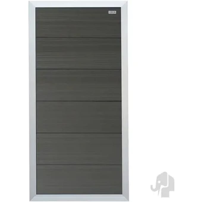 Elephant Tuinscherm Wpc Forte Zilver Recht 90x180cm