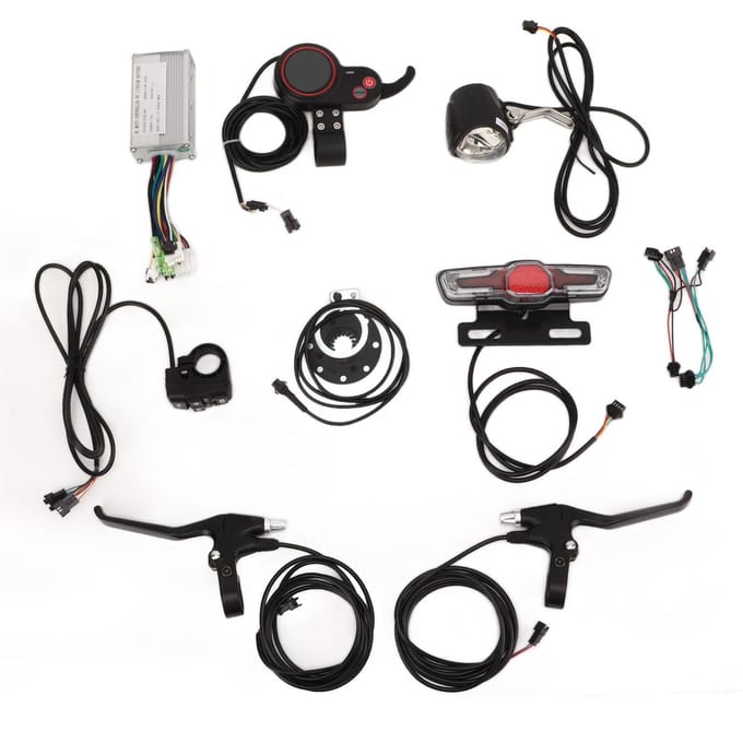 Elektrische Fiets Controller Kit Universeel 17A Fiets Motor Controller met V889 Paneel 36V 48V 250W‑350W black