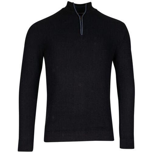 Baileys Trui Half Zip Structure Knit Navy / male