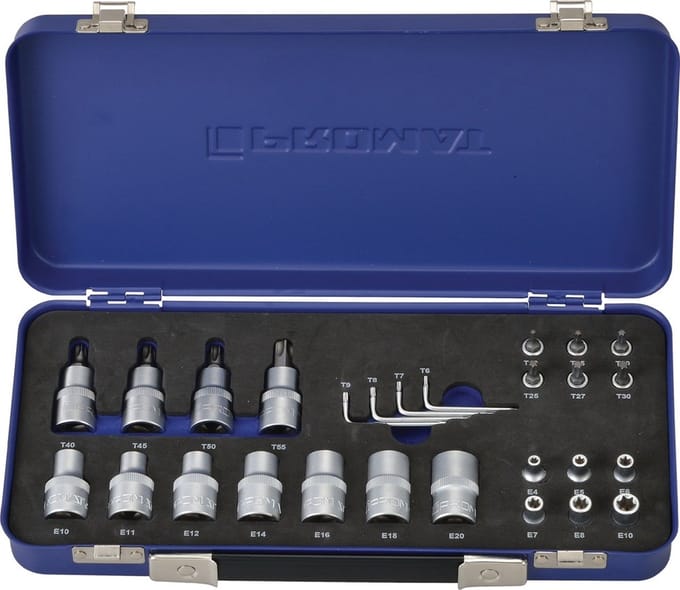 Promat dopsleutelset torx - 1/4" en 1/2" - 4000821186