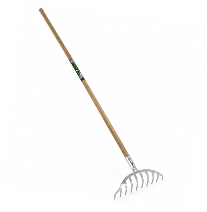 Synx Tools Rozenhark metaal Hark - Harken/ Gazonhark - Bladhark - Bodembewerkers - Hark Incl. steel 150cm