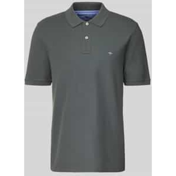 Fynch-Hatton Polo Uni Cotton Asphalt / male