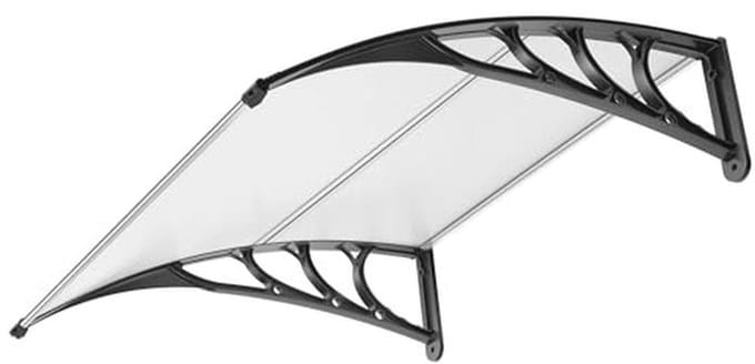 Polycarbonaat Overkapping voor Ramen en Deuren - Weerbestendige Luifel 100 x 100 cm