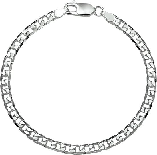 Vigor armband geslepen gourmet 4,0 mm - Zilver
