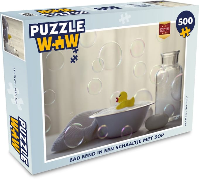Puzzel Badeend - Schaal - Sop - Legpuzzel - Puzzel 500 stukjes