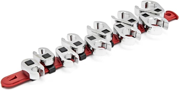 Moersleutelset - Flare Moer - SAE Klussen - 10 Delig - 3/8" Drive