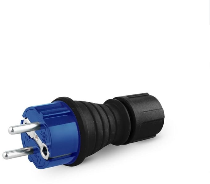 Industriële Rubberstekker – 16A – IP54 – Met Kabeleingang