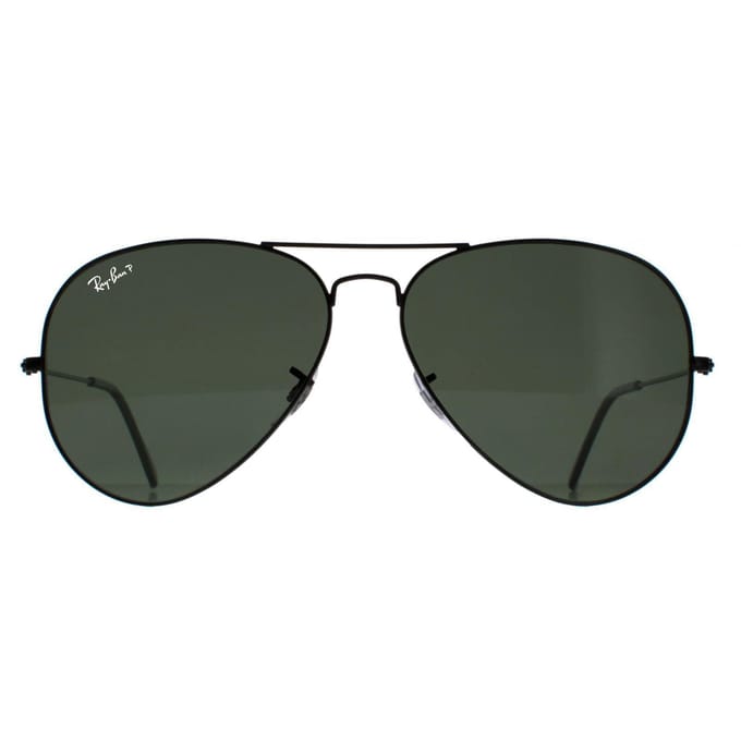 Ray-Ban Zonnebril Aviator 3025 Zwart Groen Gepolariseerd 002/58