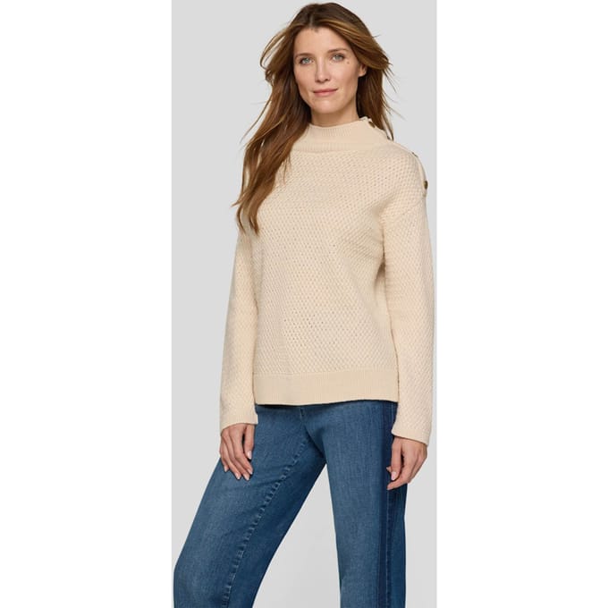 Tricot pullover met scheerwol - beige - Gr. 38 van Goldner Fashion