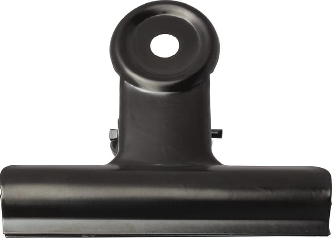 LPC Papierklem Bulldog clip - zwart - 75 mm -10 stuks