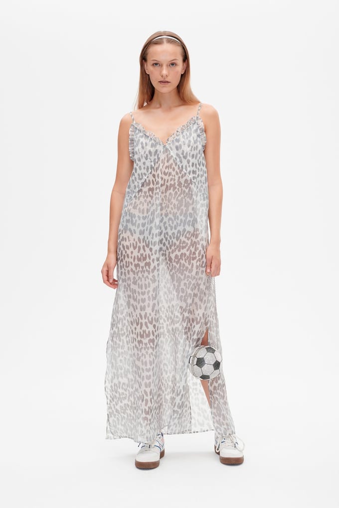 Baum und Pferdgarten Alvine Dress Grey Office Leopard Größe: 36 | Maxikleider Outlet | Damen | Grau