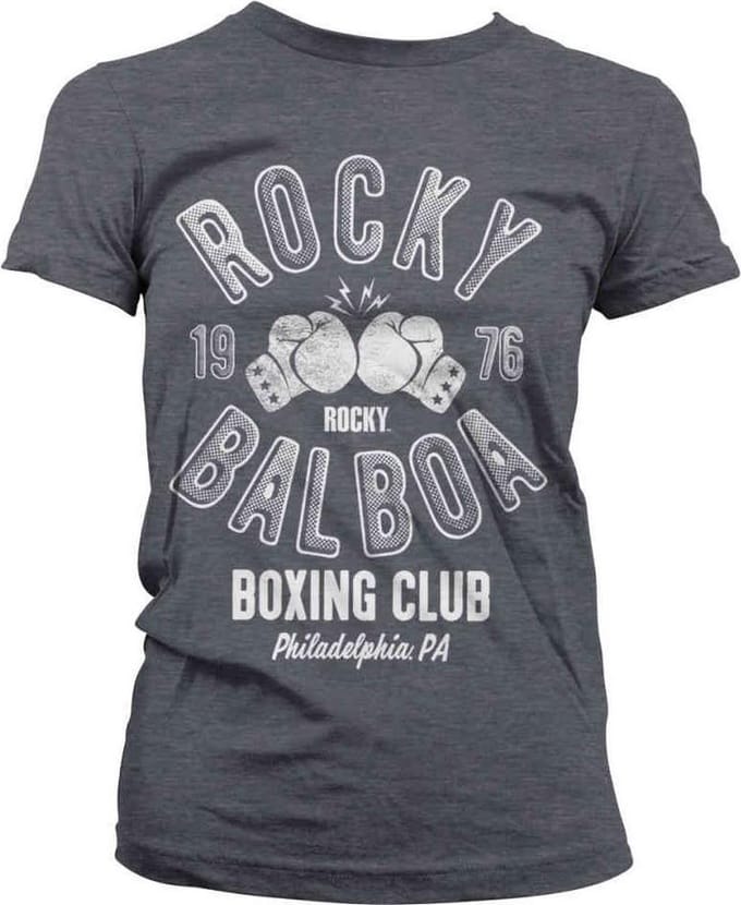 Rocky Dames Tshirt -S- Balboa Boxing Club Grijs