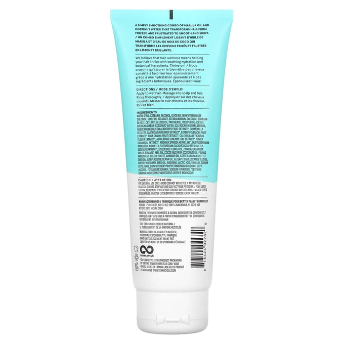 ACURE, Après-shampoing Simply Soothing, huile de noix de coco et de marula, 237 ml (236,5 ml) white