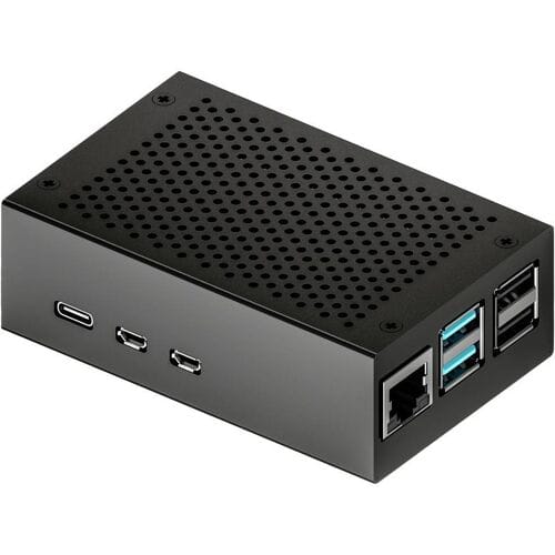 Joy-it RB-AlucaseP5-01B SBC-behuizing Raspberry Pi® Aluminium Zwart