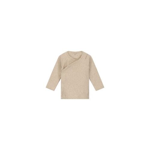 Prénatal newborn overslagshirt rib Beigebrown 68 unisex
