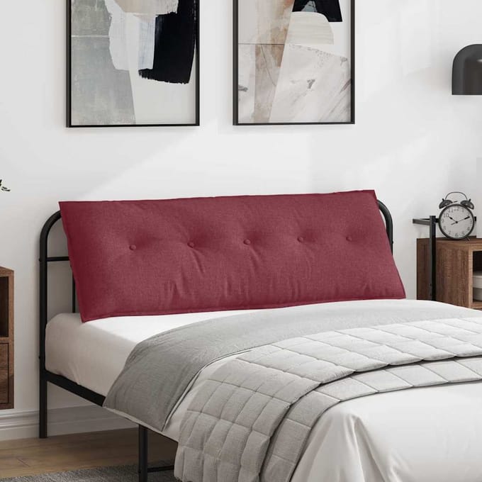 vidaXL - Rugkussen - Wijnrood - 200 - x - 19 - x - 50 - cm - Stof