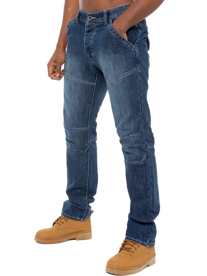 Enzo Denim Jeans Rechte Pijp Heren - Blauw