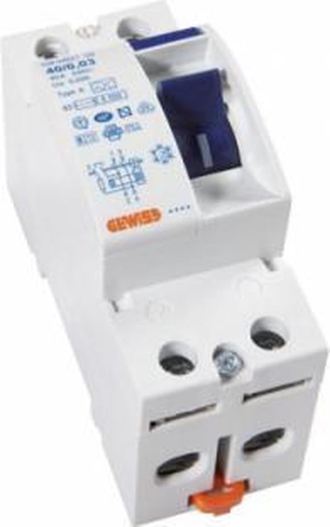 Gewiss GW95107 Aardlekschakelaar/zekeringautomaat 1-fasig 2-polig 16 A 0.03 A 230 V