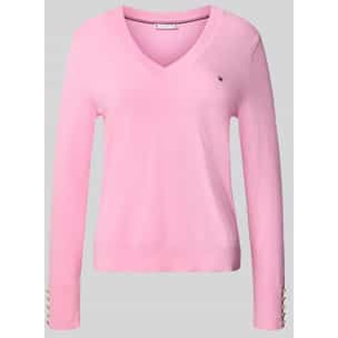 regular fit gebreide pullover van katoenmix