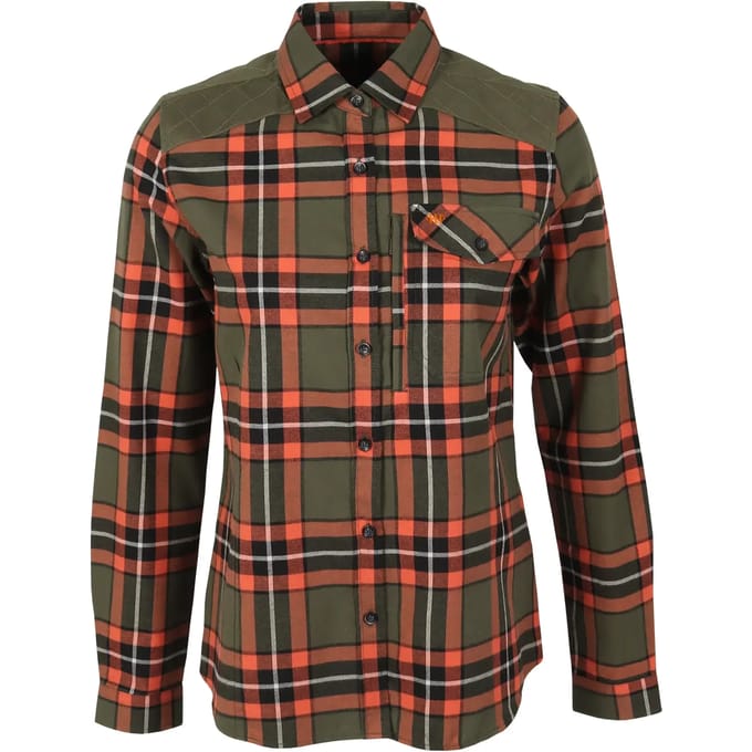 Langarm geruite blouse voor dames Akah Fuchs