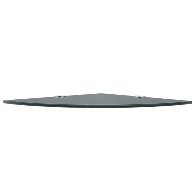 vidaXL - Hoekschap - met - chromen - dragers - zwart - 35x35 - cm - glas