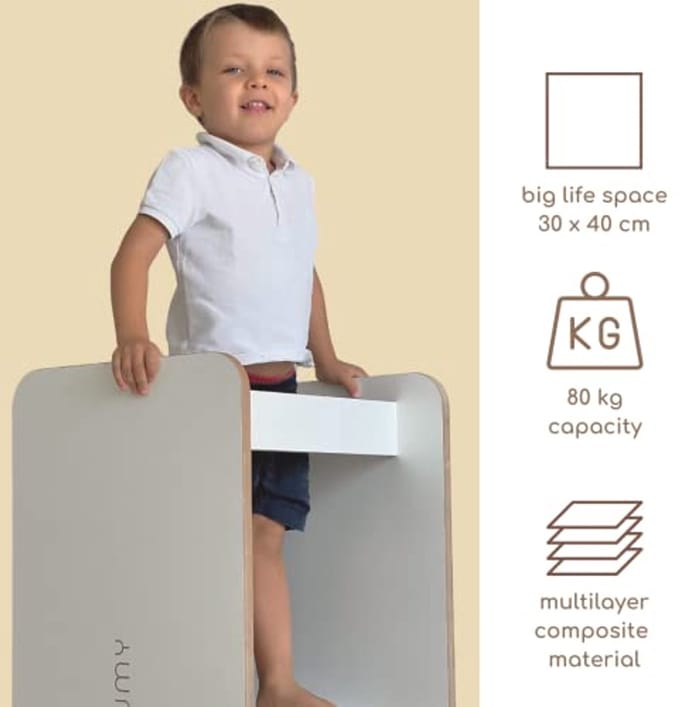 Montessori 2-in-1 Leertoren en Bureau voor Kinderen