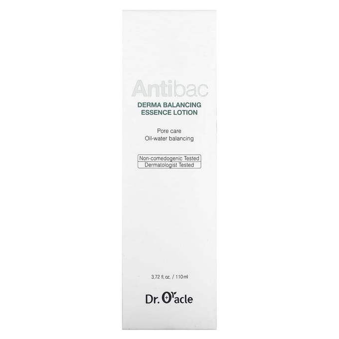Dr. Oracle, Antibac, Derma Balancing Essence Lotion, 3.72 fl oz (110 ml) white