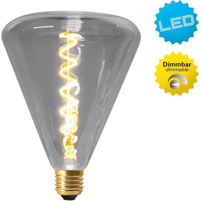 Näve LED lamp Dilly E27 4W 2200K dimbaar, grijs getint