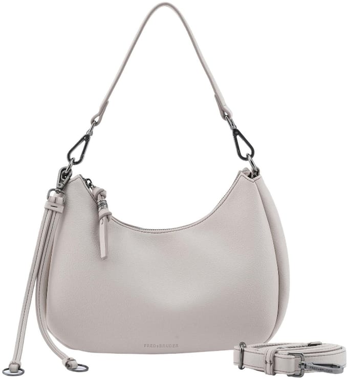 FREDsBRUDER schoudertas My Bestie Midi Hobo Bag Light Grey Taupe