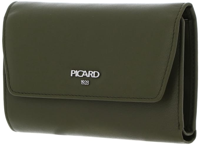 PICARD Leren portemonnee Bingo Flap Wallet Olive olijfgroen