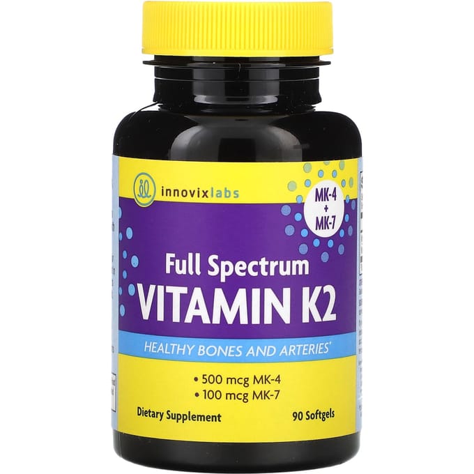 InnovixLabs, Vitamine K2 Spectre Complet, 90 Gélules Molles
