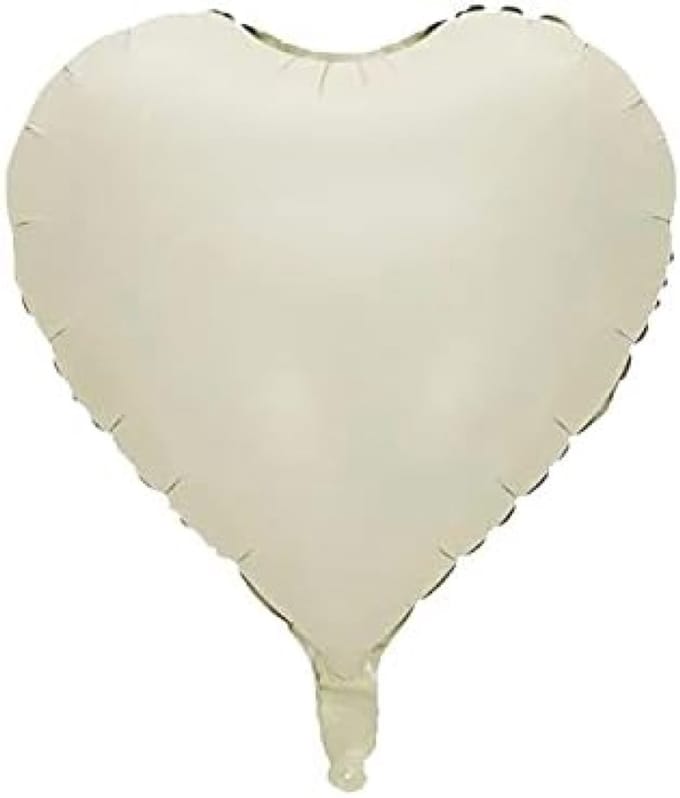 Set van 20 hartballonnen in romantische crèmekleur