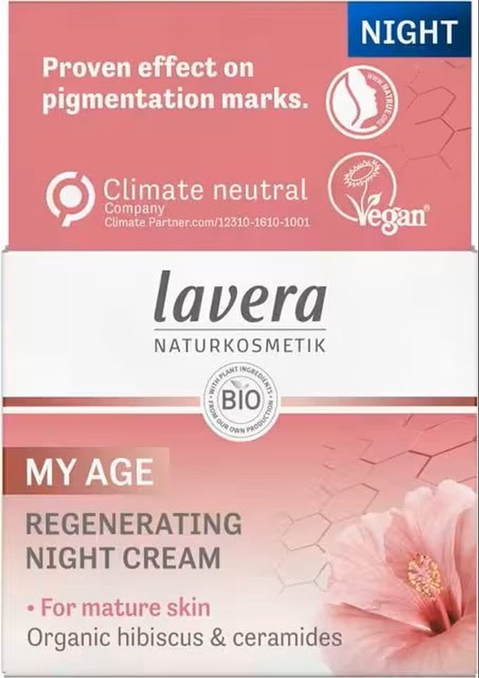Lavera My age night cream regeneration Duitstalig bio 50 Milliliter
