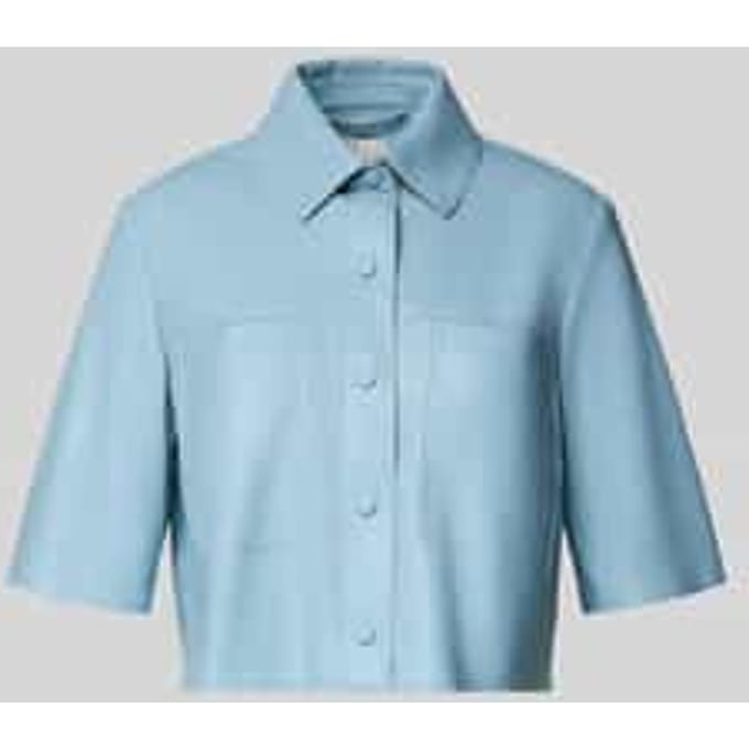Cropped blouseshirt met 1/2-mouw
