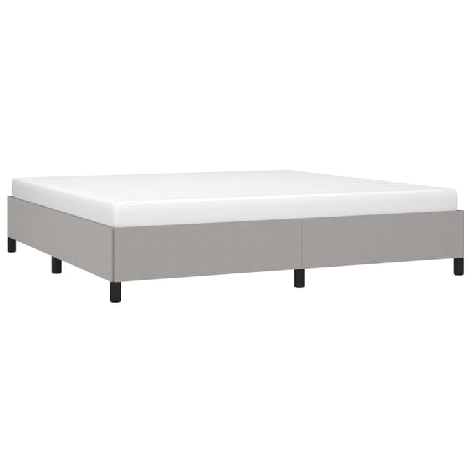 vidaXL - Bedframe - zonder - matras - stof - lichtgrijs - 200x200 - cm