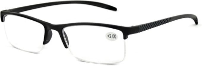Spectrum Leesbril Zwart Rechthoekig Half Randloos 1.00