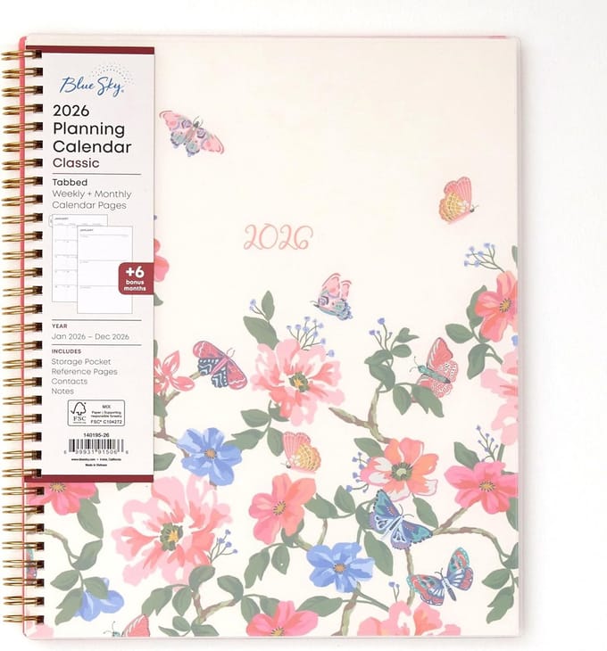 Wekelijkse en Maandelijkse Planner 2026 - Groot Formaat (8,5 x 11 inch) - Flexibele Hoes