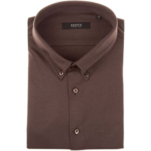 Desoto Luxury Overhemd Luxury Button Down Donker Bruin / male