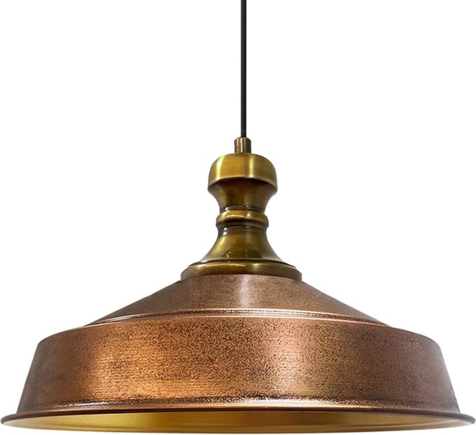 Bamyum Industriële Hanglamp, Moderne Metalen Koperkleur Lamp