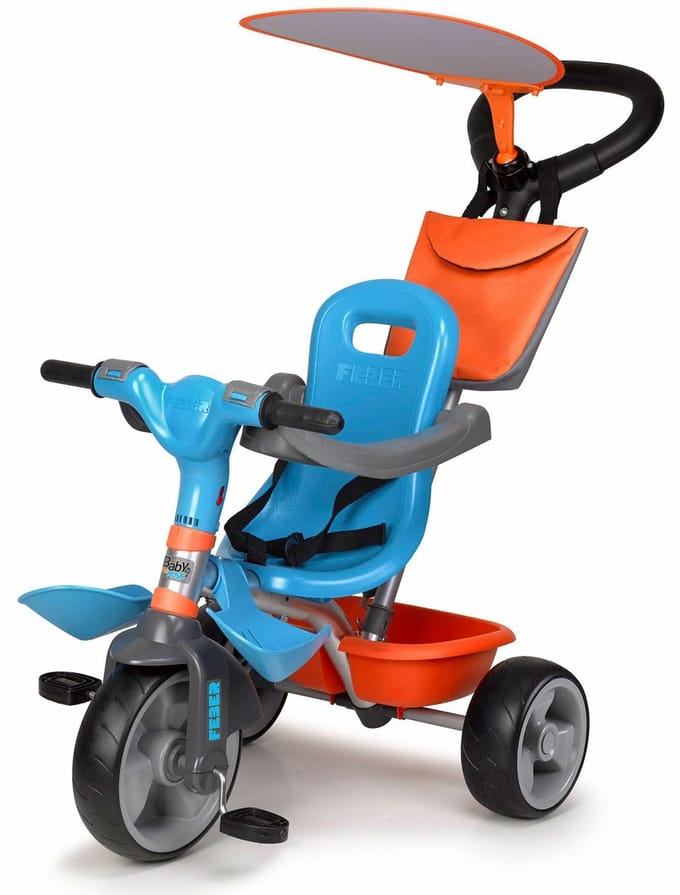 Driewieler Feber Baby Plus Music Blauw Oranje
