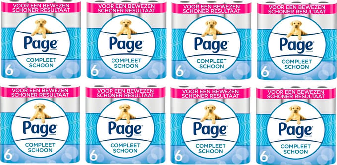 Page Compleet Schoon Toiletpapier - 8x6 rollen - Voordeelverpakking