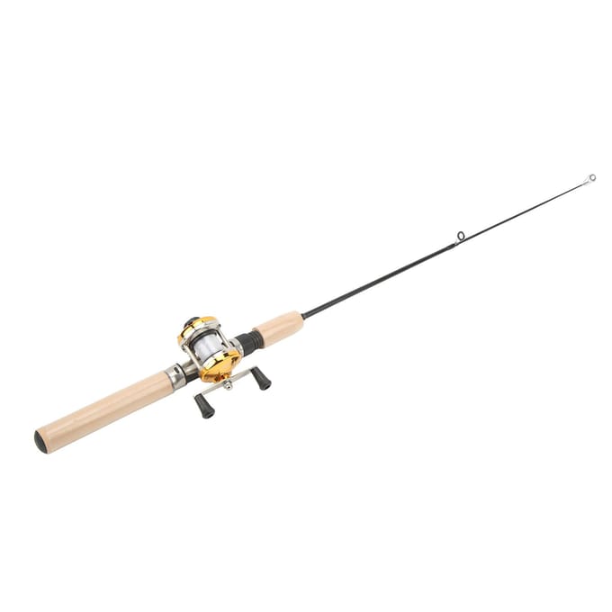 Ensemble Canne et Moulinet de Pêche sur Glace Kit Canne à Pêche avec Jig Flotteur Ensemble Matériel de Pêche sur Glace pour black