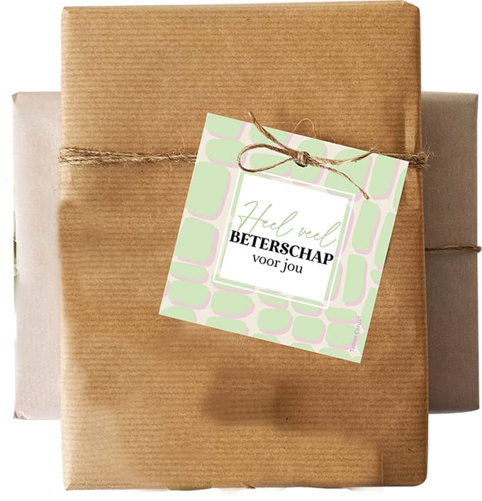 Set 5 kadokaartjes klein – beterschap - get well soon - Wildcards