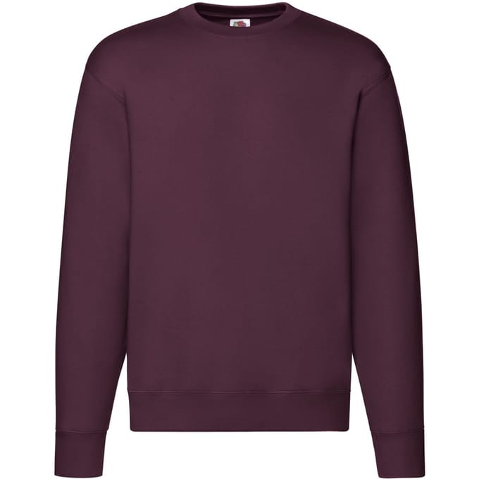 Fruit of the Loom Heren Premium Ingelegd Sweatshirt (Bourgondië)