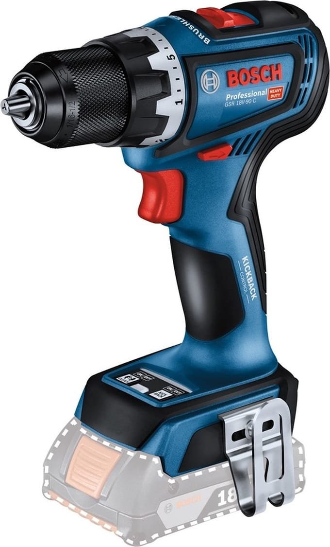 Bosch Professional GSR 18V-90 C Accu Schroefboormachine 18V Basic Body in L-Boxx - 06019K6002
