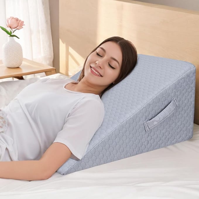MRKK® Leeskussen Voor in Bed - Bookseat - Rugkussen - Grijs