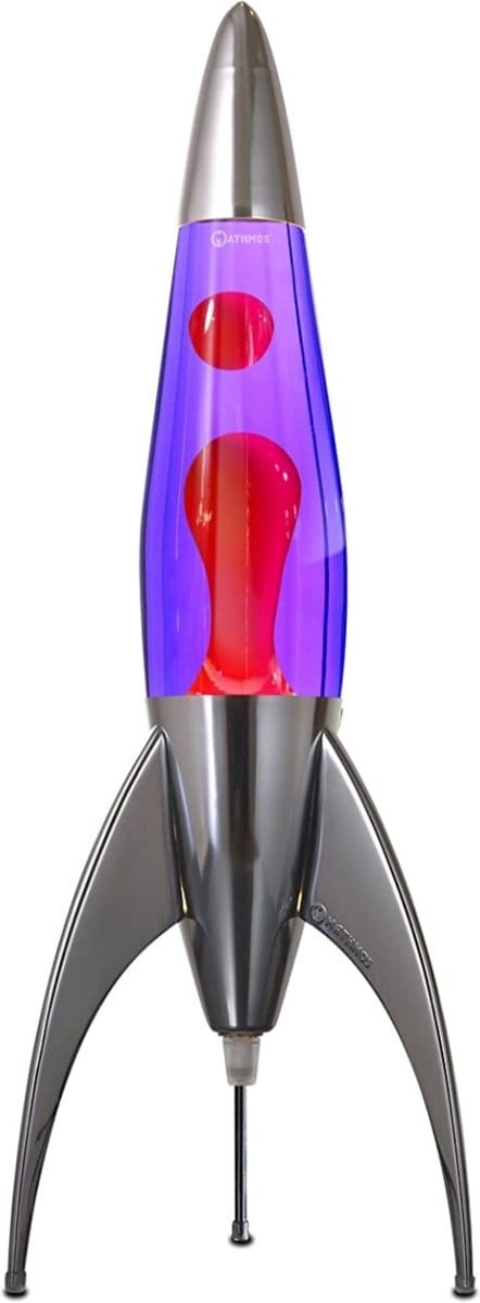 Raket Lavalamp - Violet met Rood - Retro Stijl & Betoverend Design