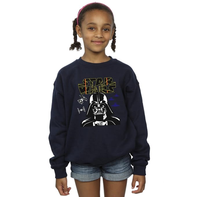 Star Wars Meisjes Darth Vader Comp Logo Sweatshirt (Marineblauw)