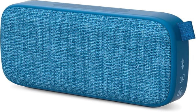Draagbare Bluetooth Luidspreker met TWS, 6 Watt, USB, microSD en FM Radio - Blauw