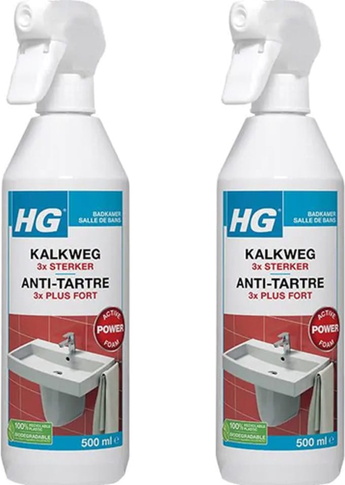 HG kalkweg schuimspray 3x sterker - 2 stuks + KD Spons